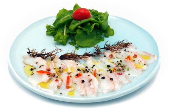 Angel fish carpaccio, chef, Giannis Apostolakis, recipe