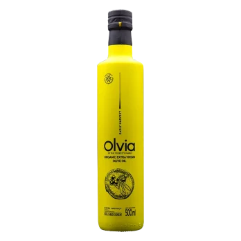 Olvia Green Organic extra virgin olive oil 500 ml bottle front view