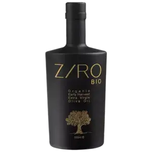 Ziro Early Harvest organic olive oil bottle front view