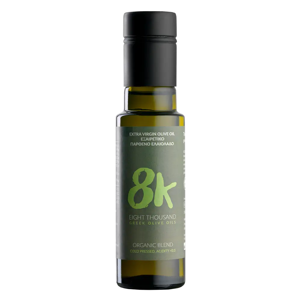 8K Blend premium organic extra virgin olive oil 100ml